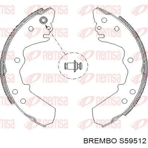 Колодки гальмові задні, барабанні S59512 Brembo