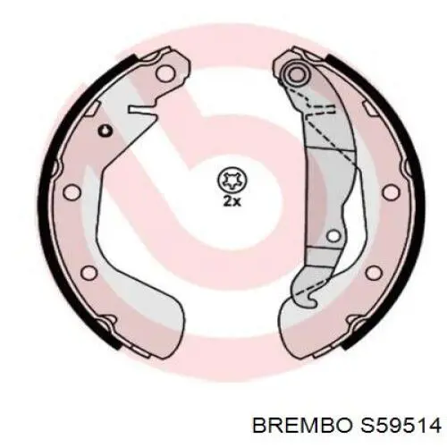 S59514 Brembo колодки гальмові задні, барабанні