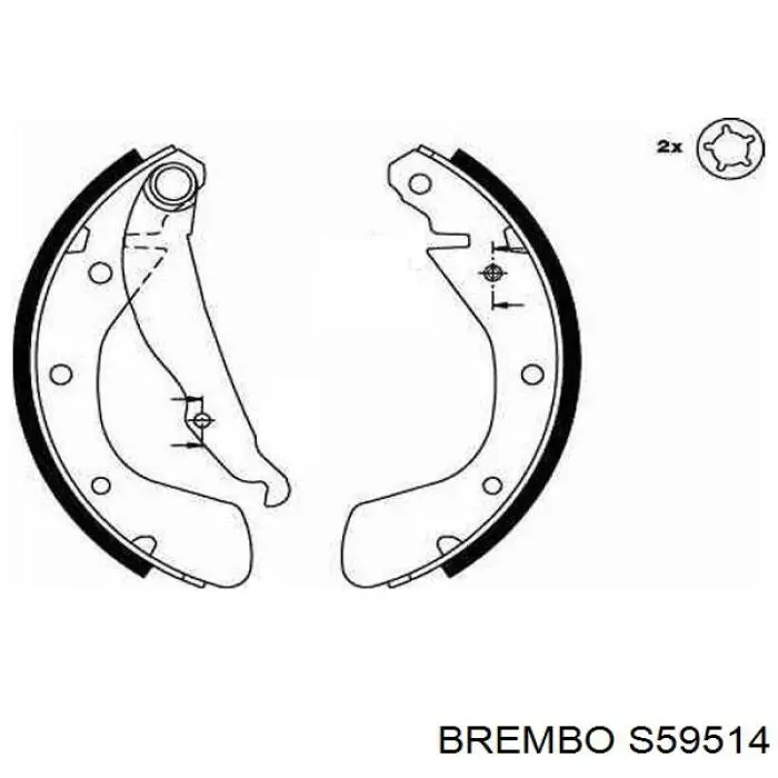 Купити S59514 Brembo Колодки гальмові задні, барабанні