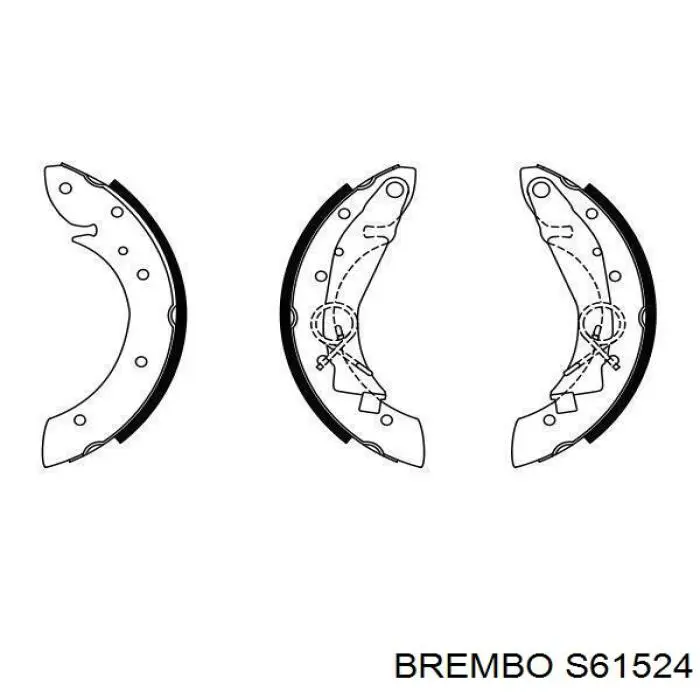 Колодки гальмові задні, барабанні S61524 Brembo