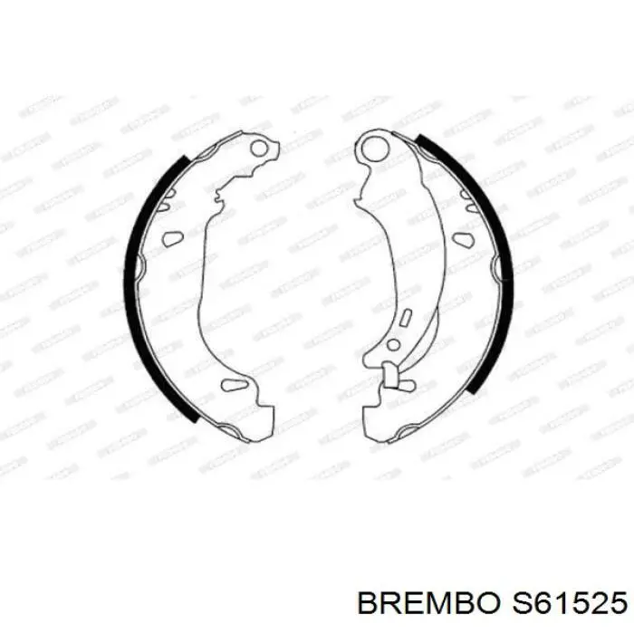 Купити S61525 Brembo Колодки гальмові задні, барабанні