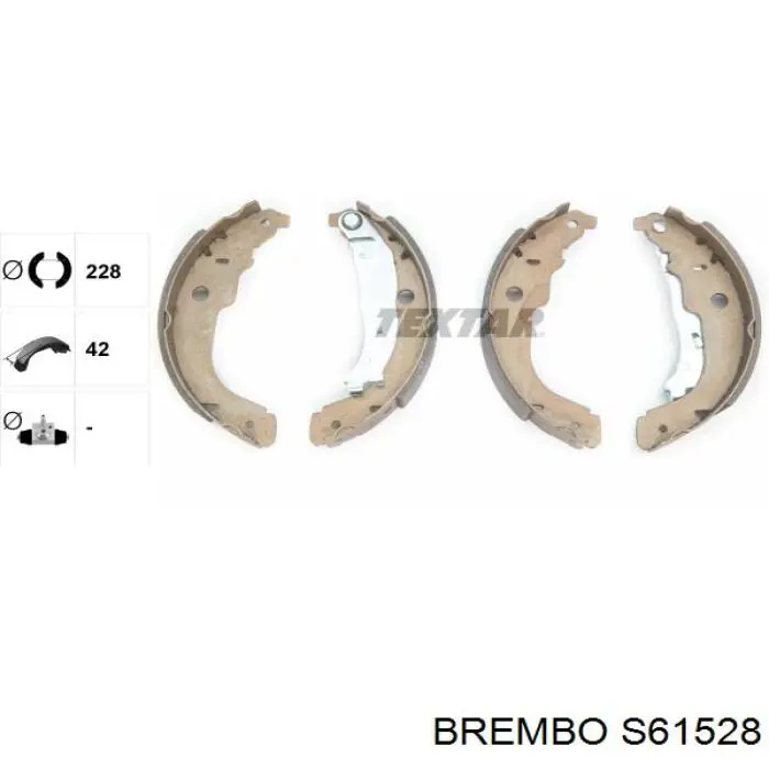 Колодки гальмові задні, барабанні Brembo S61528 ціна, від 30.89 USD