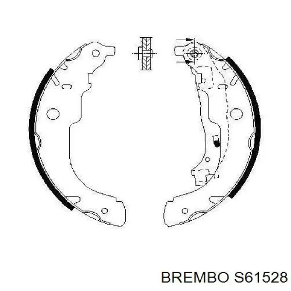 Колодки гальмові задні, барабанні S61528 Brembo