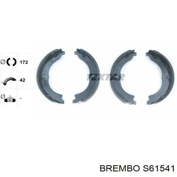 Колодки ручника/стоянкового гальма S61541 Brembo