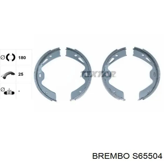S65504 Brembo колодки ручника/стоянкового гальма