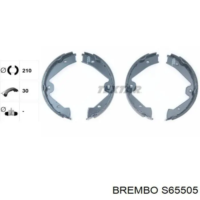 Колодки ручника/стоянкового гальма S65505 Brembo