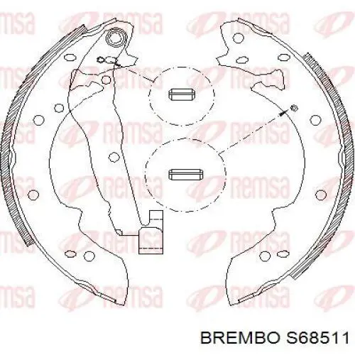 Гальма робочі задні ножні і гальмівні барабани Brembo S68511
