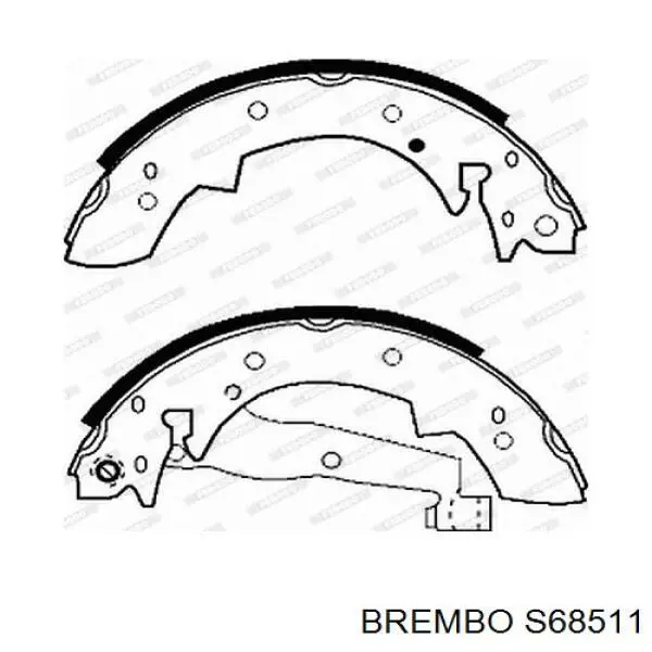 Колодки гальмові задні, барабанні S68511 Brembo