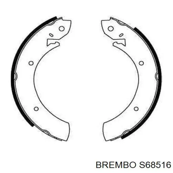 Колодки гальмові задні, барабанні Brembo S68516 ціна, від 22.93 USD