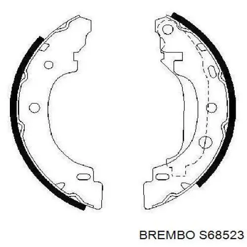 Колодки гальмові задні, барабанні S68523 Brembo