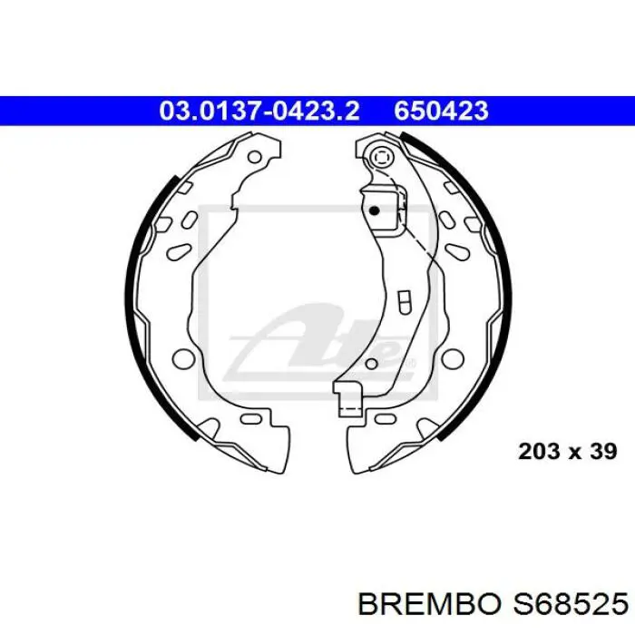 Гальма робочі задні ножні і гальмівні барабани Brembo S68525