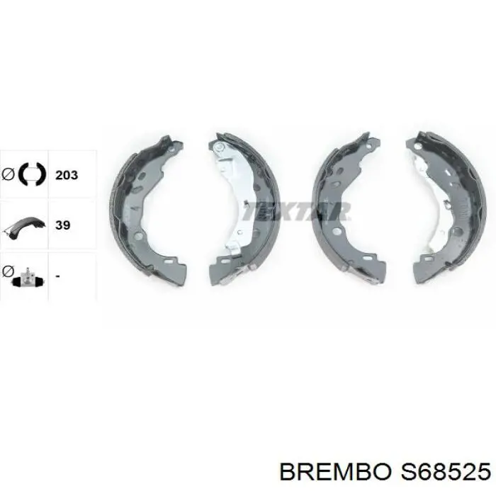 S68525 Brembo колодки гальмові задні, барабанні