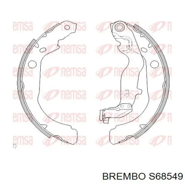 Колодки гальмові задні, барабанні S68549 Brembo