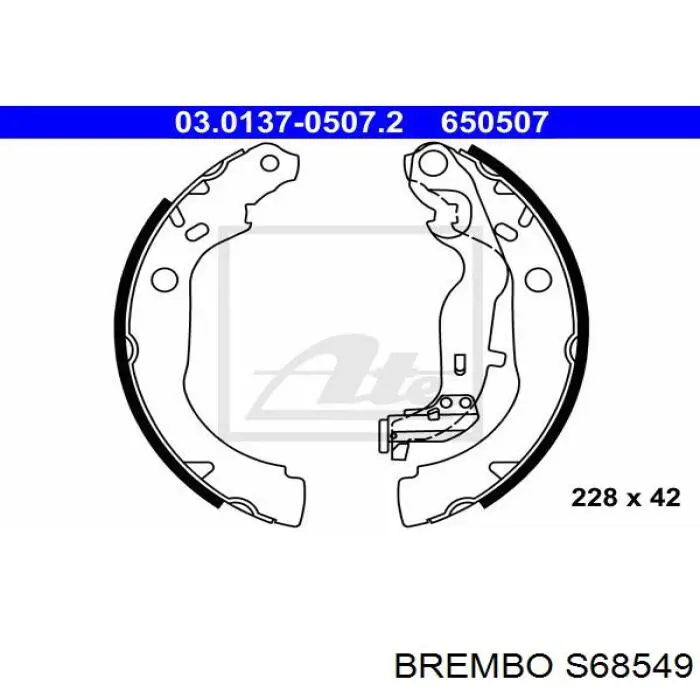 Купити S68549 Brembo Колодки гальмові задні, барабанні