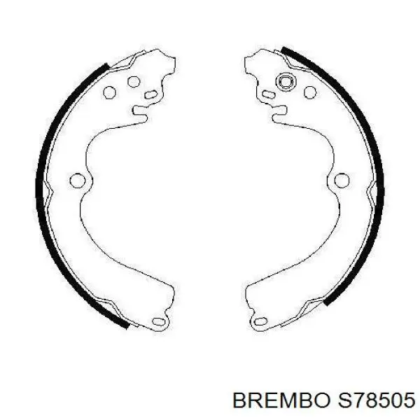 S78505 Brembo колодки гальмові задні, барабанні