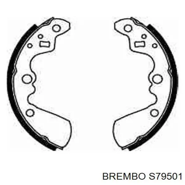S79501 Brembo колодки гальмові задні, барабанні