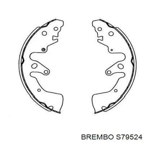 Колодки гальмові задні, барабанні S79524 Brembo