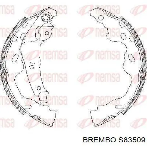 Колодки гальмові задні, барабанні S83509 Brembo