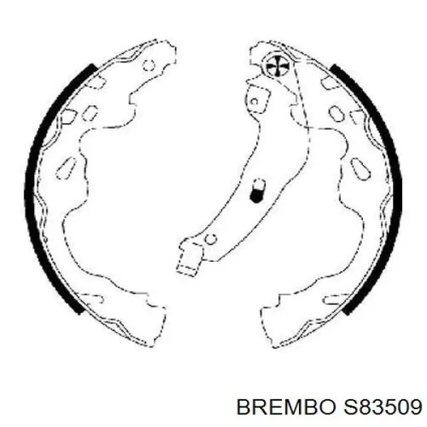 Колодки гальмові задні, барабанні Brembo S83509 ціна, від 18.64 USD