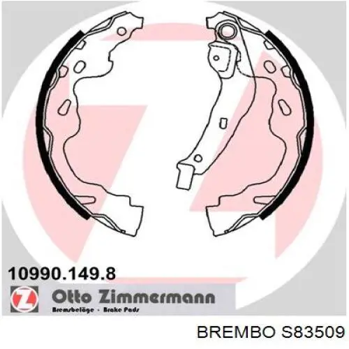 Купити S83509 Brembo Колодки гальмові задні, барабанні