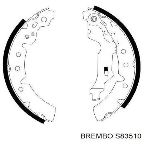 Гальма робочі задні ножні і гальмівні барабани Brembo S83510