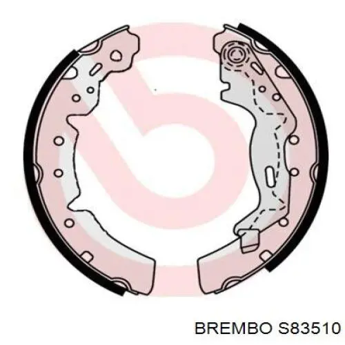 S83510 Brembo колодки гальмові задні, барабанні