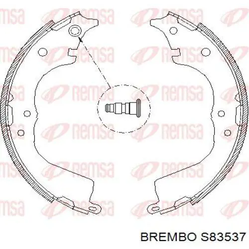 Колодки гальмові задні, барабанні S83537 Brembo