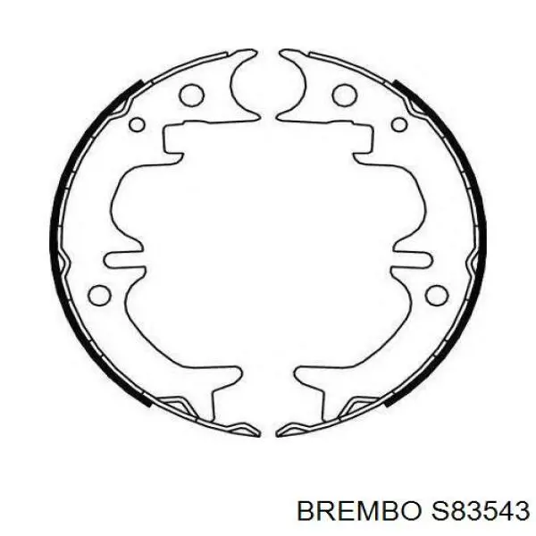 Колодки стоянкового гальма Brembo S83543