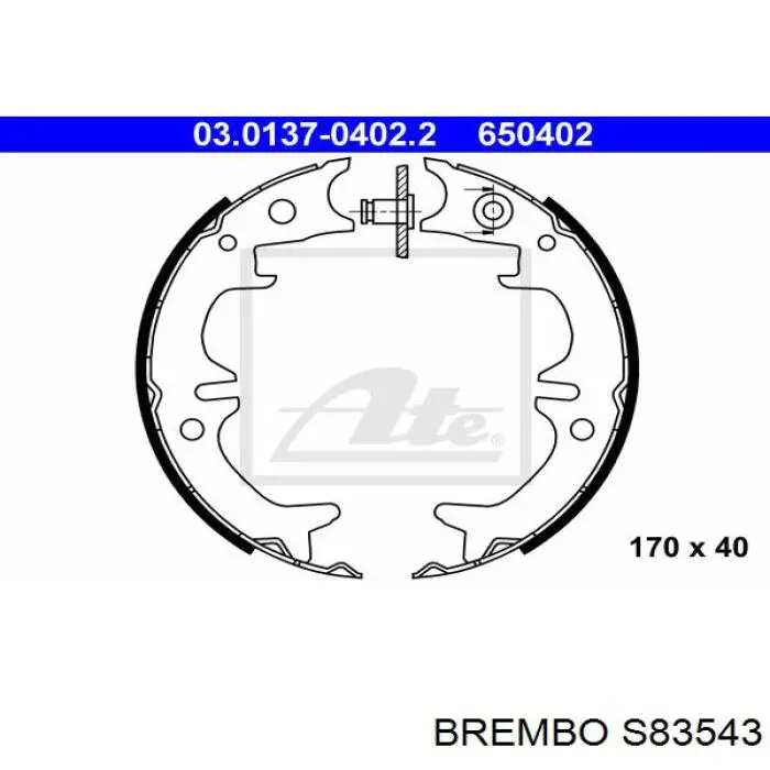Колодки ручника S83543 Brembo