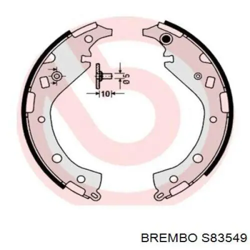 Колодки гальмові задні, барабанні S83549 Brembo