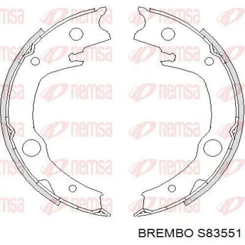 Купити S83551 Brembo Гальмівні колодки гальма стоянки