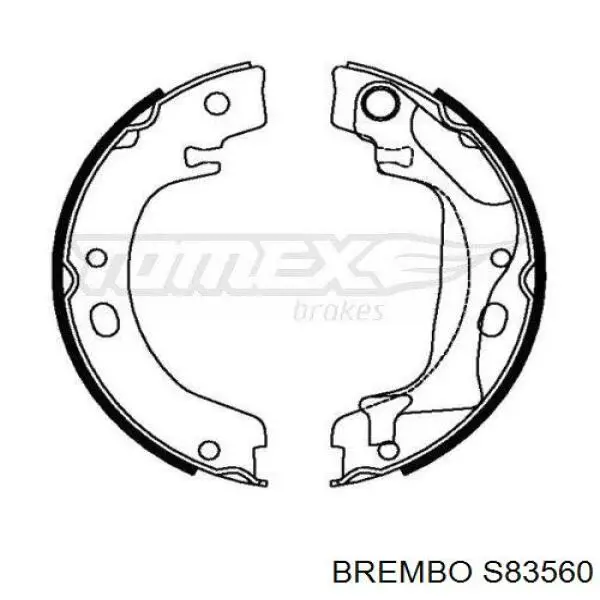 S83560 Brembo Колодки гальмівні задні, барабанні