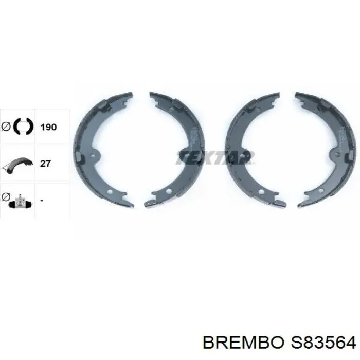 Колодки ручника S83564 Brembo
