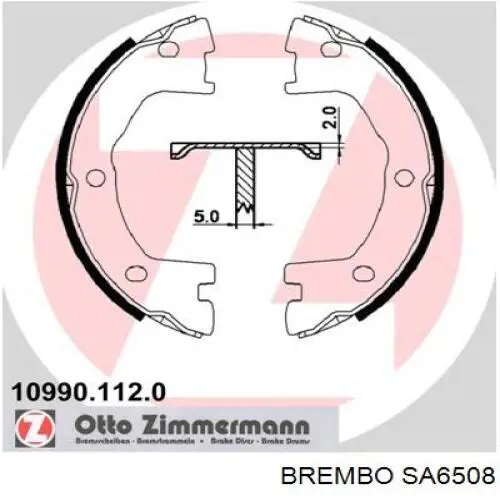 Колодки гальмові задні, барабанні Brembo SA6508 ціна, від 22.97 USD