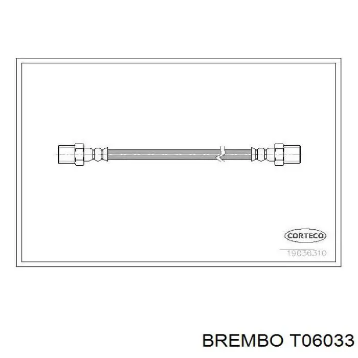 Купити T06033 Brembo Шланг гальмівний передній, лівий
