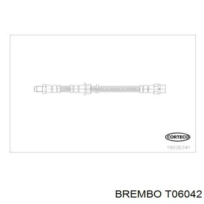 Купити T06042 Brembo Шланг гальмівний задній