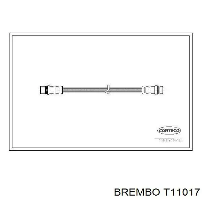 Шланг гальмівний задній Brembo T11017 ціна, від 6.50 USD