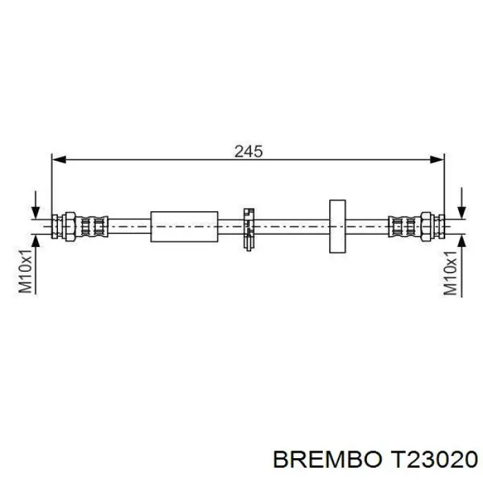 Шланг гальмівний задній Brembo T23020 ціна, від 6.16 USD