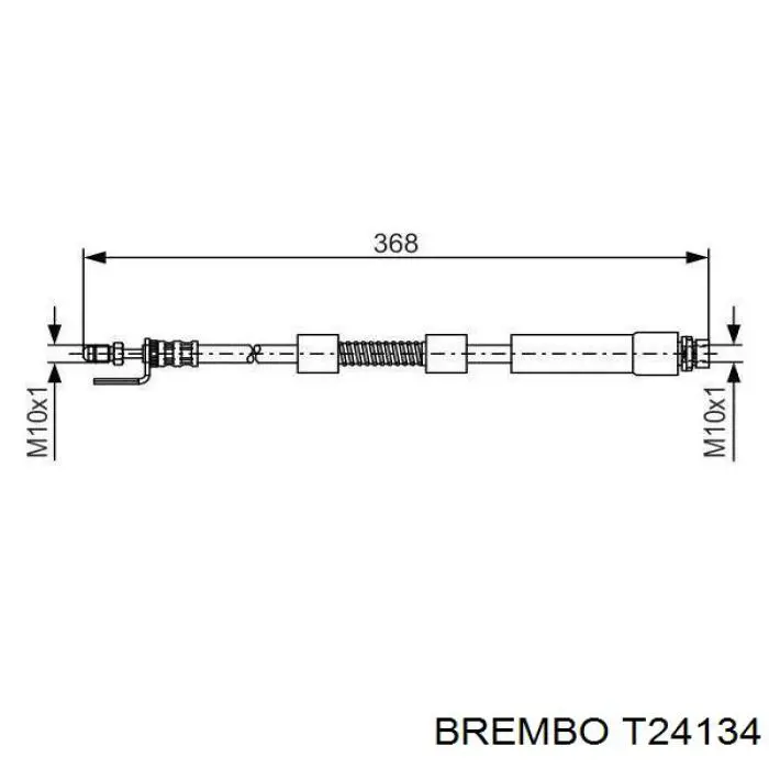 T24134 Brembo шланг гальмівний передній