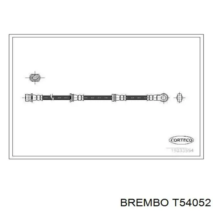 Шланг гальмівний передній Brembo T54052 ціна, від 14.18 USD