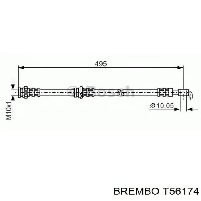 Гальмівний шланг Brembo T56174