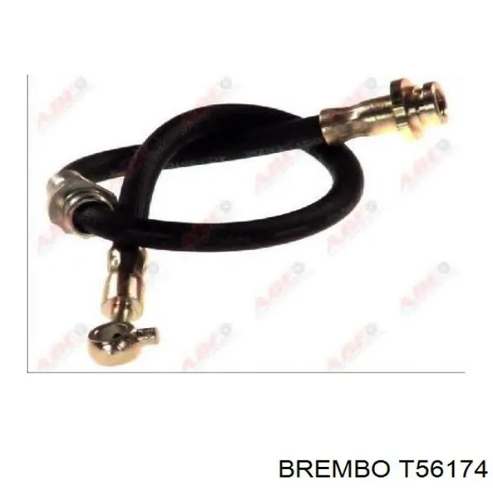 Шланг гальмівний передній, правий T56174 Brembo