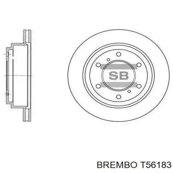 Шланг гальмівний задній Brembo T56183 ціна, від 11.88 USD
