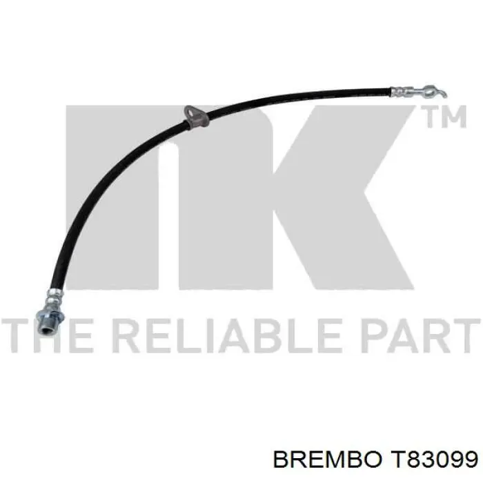 T83099 Brembo Шланг гальмівний передній, лівий
