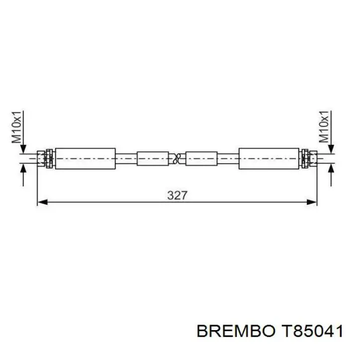 Шланг гальмівний передній Brembo T85041 ціна, від 12.88 USD