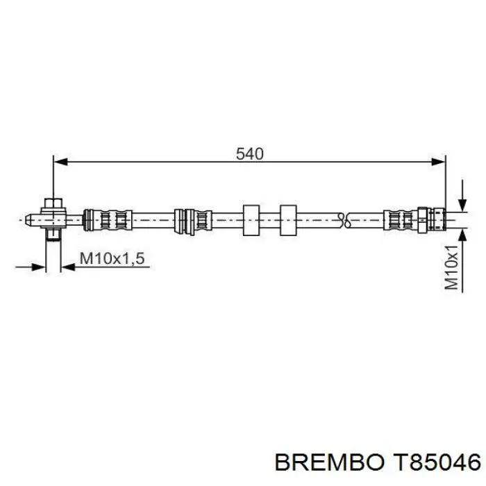 Гальмівні шланги передні T85046 Brembo