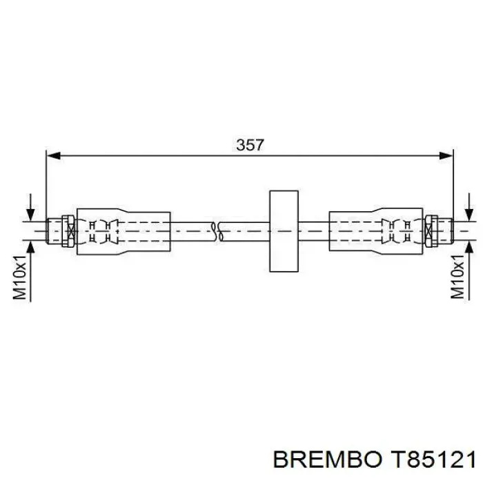 Купити T85121 Brembo Гальмівні шланги передні