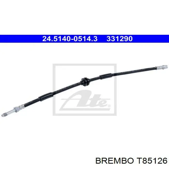 Шланг гальмівний передній Brembo T85126 ціна, від 8.43 USD