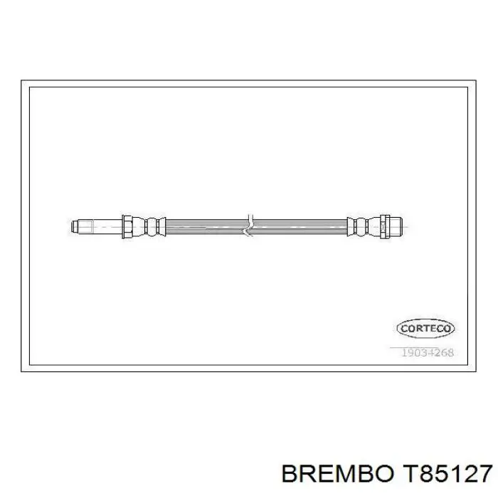 Шланг гальмівний задній T85127 Brembo