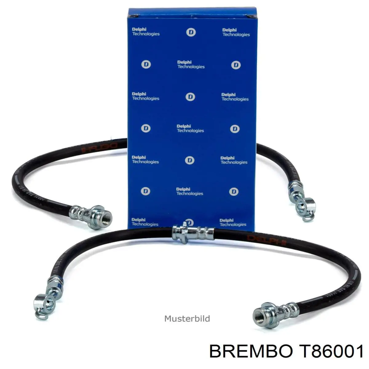 T86001 Brembo шланг гальмівний передній